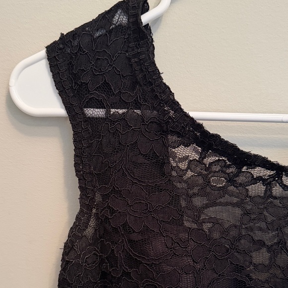 Morilee Black Lace Mermaid Hem 696 Maxi Event Dress with Satin Waist Tie. Size 8 - Picture 13 of 16